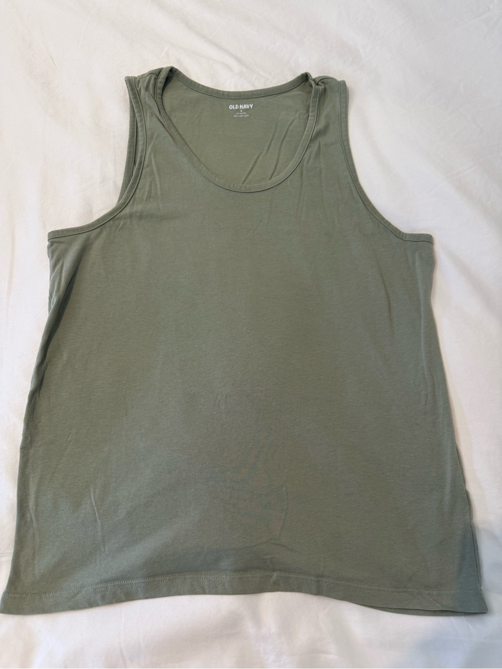 Old Navy Men's Olive Scoop Tank Top